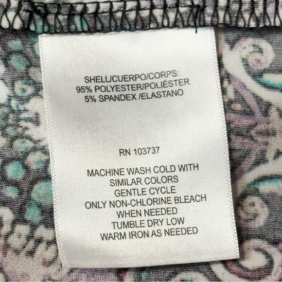 NWT DM Collection Black Multi Print Jeraldeen Jersey Shirt Dress 8 - Picture 14 of 16